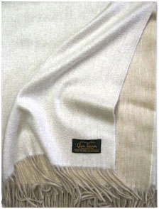 Кашемировый шотландский плед Natural White